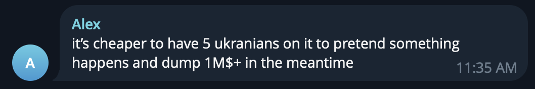 Screenshot of Conversation